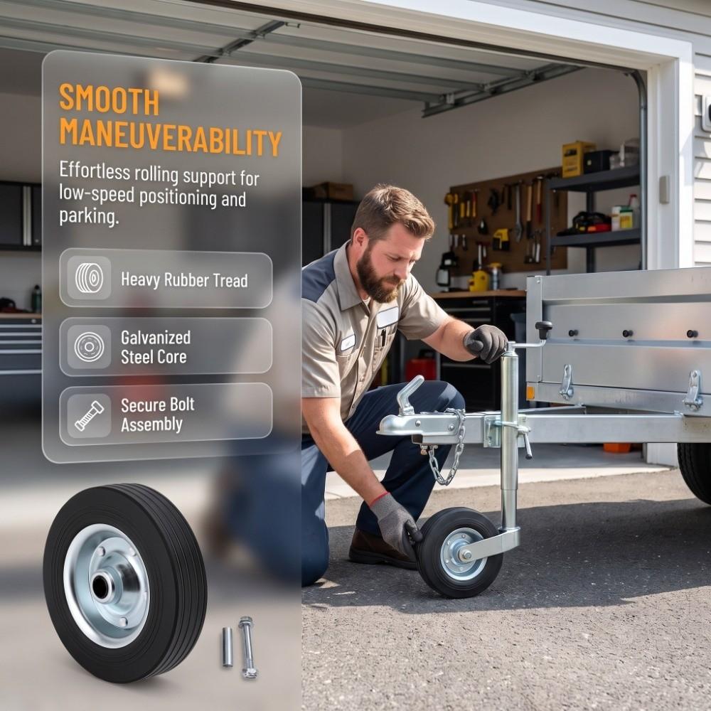 1200 Lbs Capacity Replacement Trailer Wheel 6 Inch Diameter Utility Cart Wheel for Boat Trailer