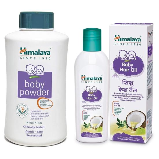 Himalaya Baby Care Combo – Baby Powder 700g & Baby Hair Oil 200ml