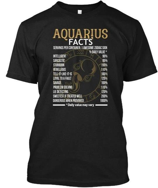 Aquarius Zodiac Sign - Facts Servings Per T shirt Made in the USA Size S to 5XL