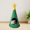 Felt Cat Nest,Pet Bed,Christmas Tree Semi Enclosed Warm Nest,Pets Supplies,Tent Mat,Foldable Pet