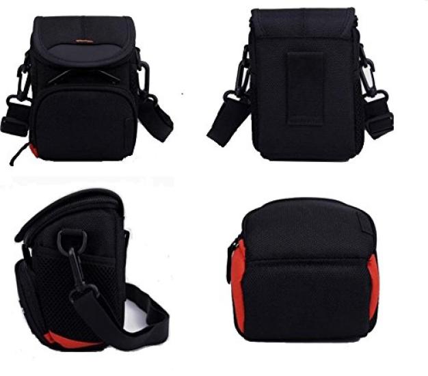 WASHODO Холщовая сумка для зеркальной камеры Panasonic LUMIX вмещает две и Рекомендуется для черной сумки DMC-GM5, ткань, объективы, легкая, прочная, стильная!