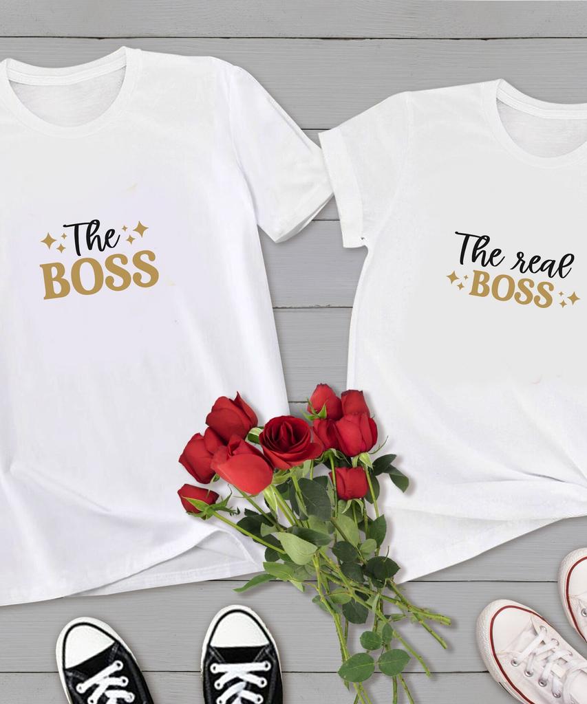 His & Hers T-shirt, Matching Couple Gift, Unisex Engagement Tee