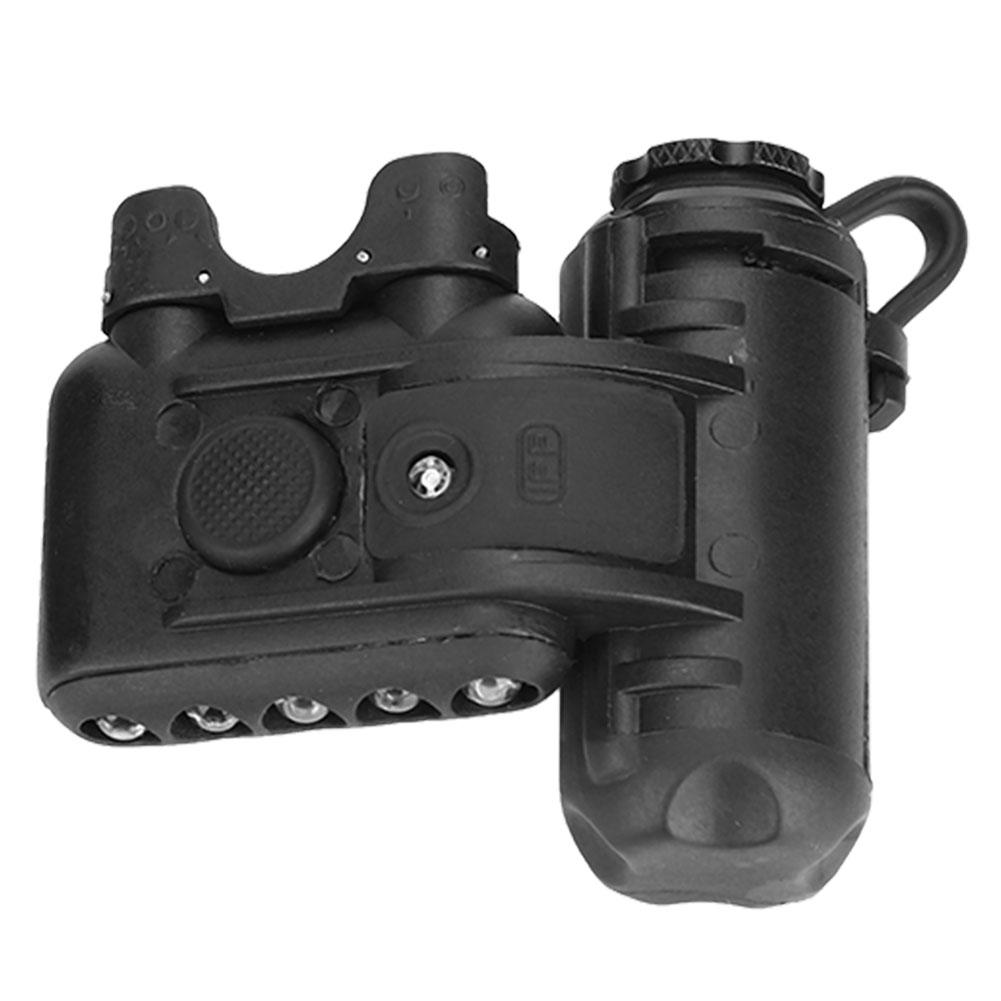 Тактический военный фонарь для шлема, полевой сигнальный фонарь для выживания (черный)