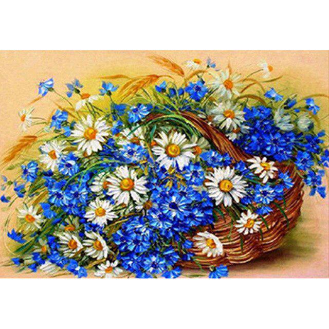 Flower DIY 5D Diamond Painting Full Round Drill Landscape Diamond Embroidery Rhinestones Mosaic Cross Stitch Home Decor Gift