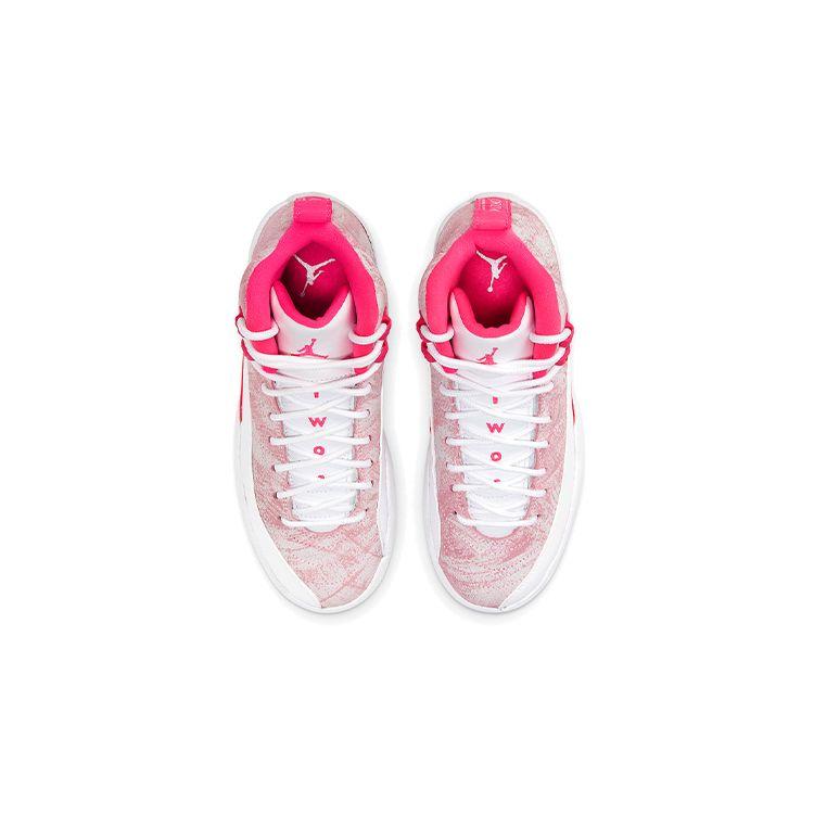 Кроссовки Air Jordan 12 Retro GS Arctic Pink Kids белые Arctic-Punch Hyper-Pink 510815-101