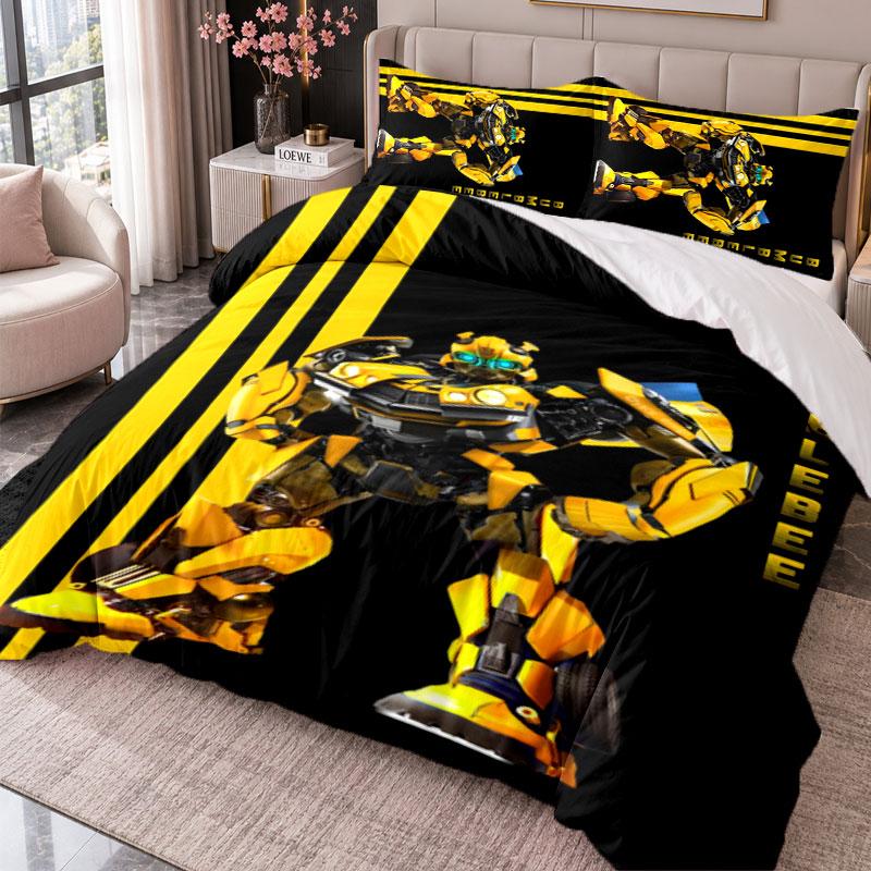 Transformers 3Pcs Bedding Set Duvet Cover With Two Pillowcases For Bedroom Home Decoration