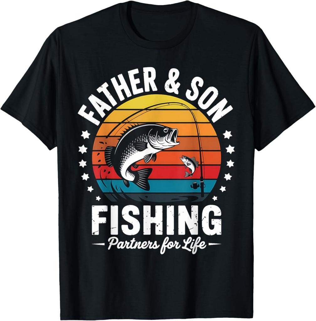 Fishing Father Son Matching Fishing Dad Son Gift T-Shirt