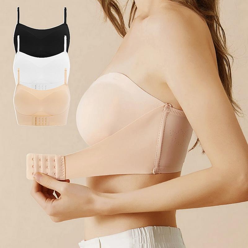 Invisible Strapless Bra For Women Wireless Push Up Non Slip Wedding Brassiere Big Breasts Underwear Sexy Lingerie