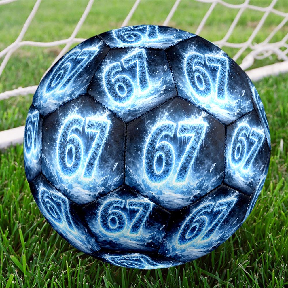 Unicorn Celebration Number 67 Size 5 Soccer Balls, High-Quality, Anti-Slip, Protective Football, a Unique Gift Suitable for Birthdays, Christmas