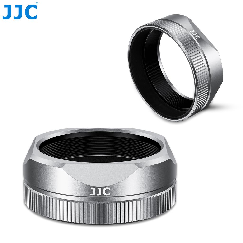 JJC Metal Lens Hood with Lens Cap Cover for Fujifilm X Half X-HF1 Camera Lens Hood Lens Shade Compatible with JJC F-XHFUV Filter
