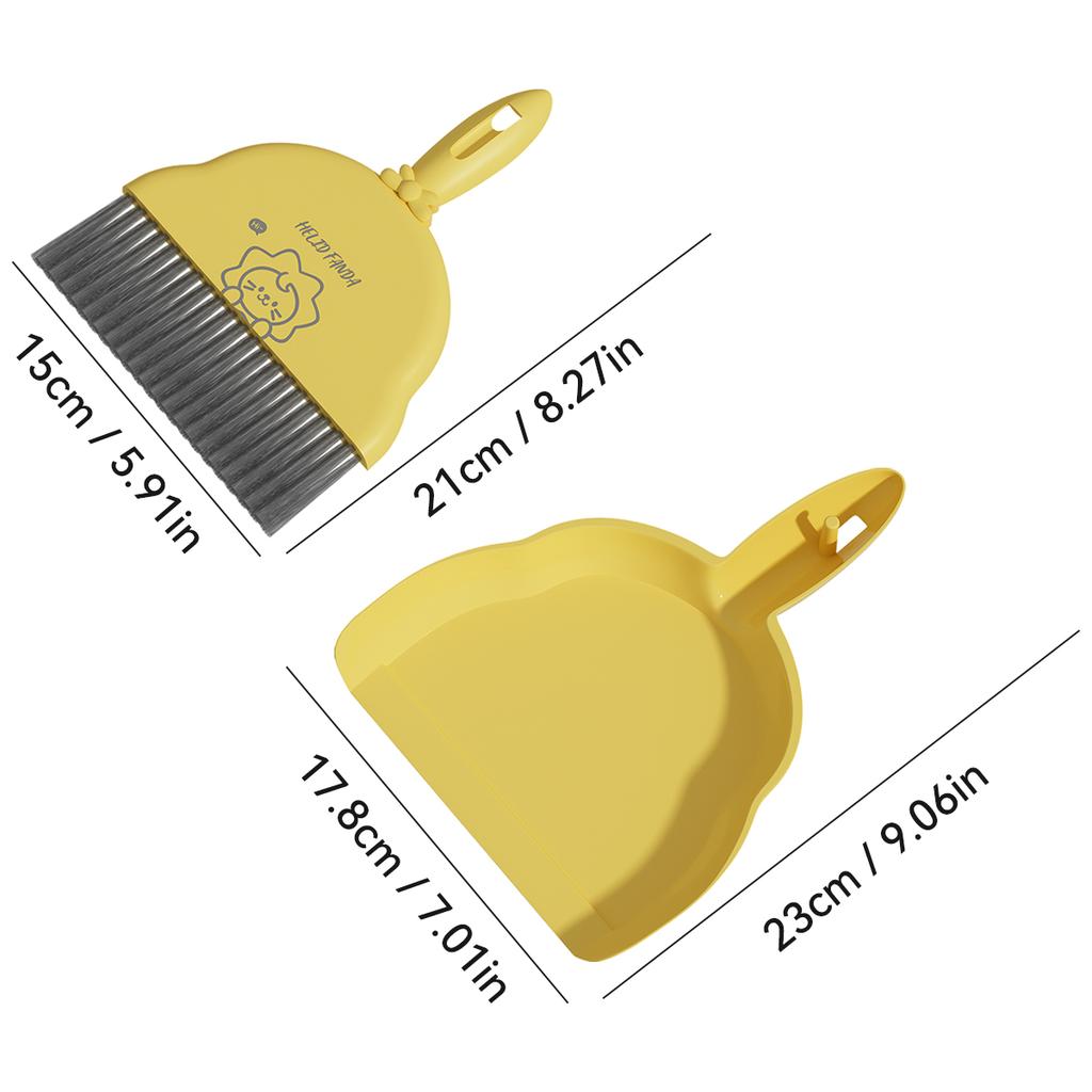 1 Набор Мини Милый Набор Веник и Совок Бытовой Ручной Подметальная Щетка с Совком для Мусора Инструменты для Уборки Стола