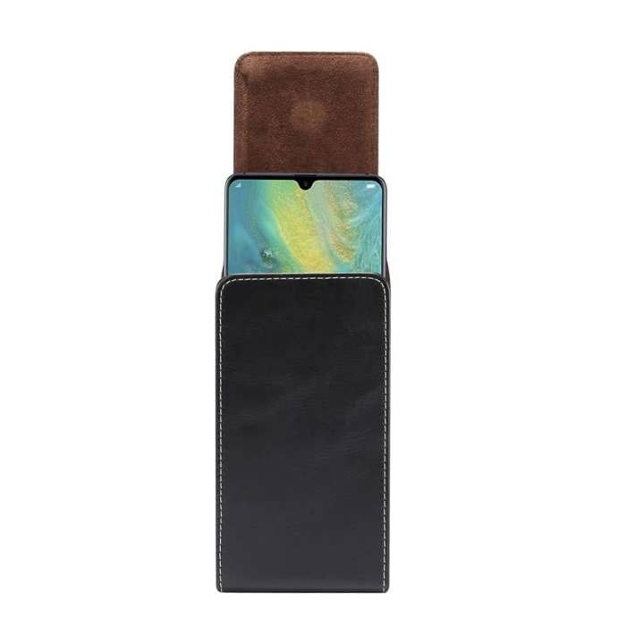 Pour Oppo Reno13 Pro (2024) Étui vertical en cuir avec boucle de ceinture - Noir