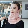 Модная однотонная флисовая шарф-снуд для тепла, утолщенный защита шеи, нагрудник, многофункциональное покрытие для шеи, женское