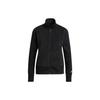 Solid Color Spliced Stand Collar Zip Jacket Women Jackets Black GR3560