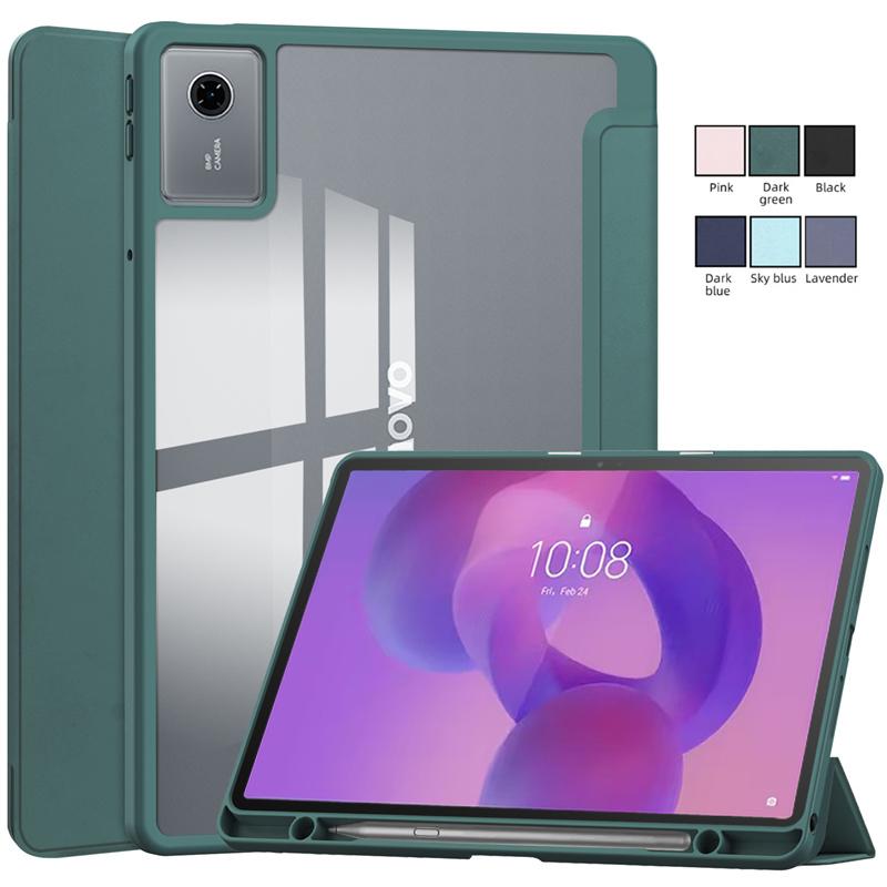 Чехол для Lenovo Idea Tab 11 с держателем для стилуса, прозрачный акриловый, умный магнитный чехол для Coque Lenovo Idea Tab 11 Tb336fu Tb336zu