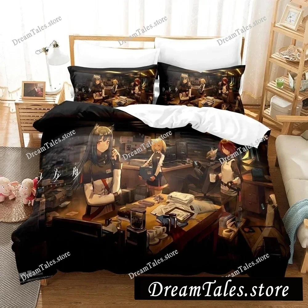 Fashion Anime 3D Arknights Bedding Sets Duvet Cover Set with Pillowcase Twin Full Queen King Bedclothes Bed Linen Customizable