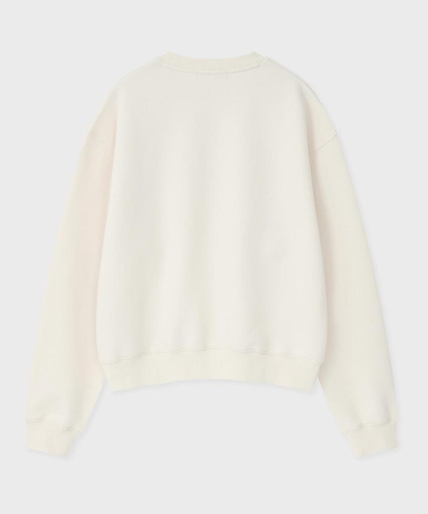 FALLETT Flower Drawing Sweatshirt Ivory