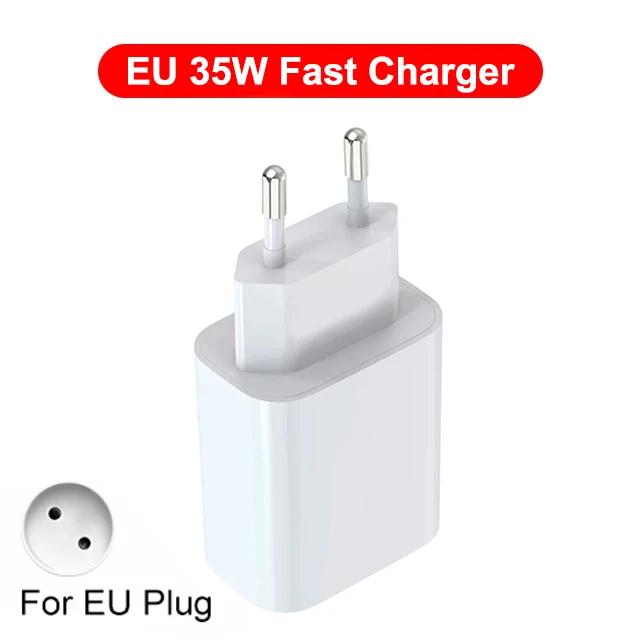 PD 35 Вт Быстрое зарядное устройство USB C для Apple iPhone 15 14 13 12 11 16 Pro Max Быстрая зарядка Кабель USB Type C для зарядки iPhone 16 Зарядное устройство