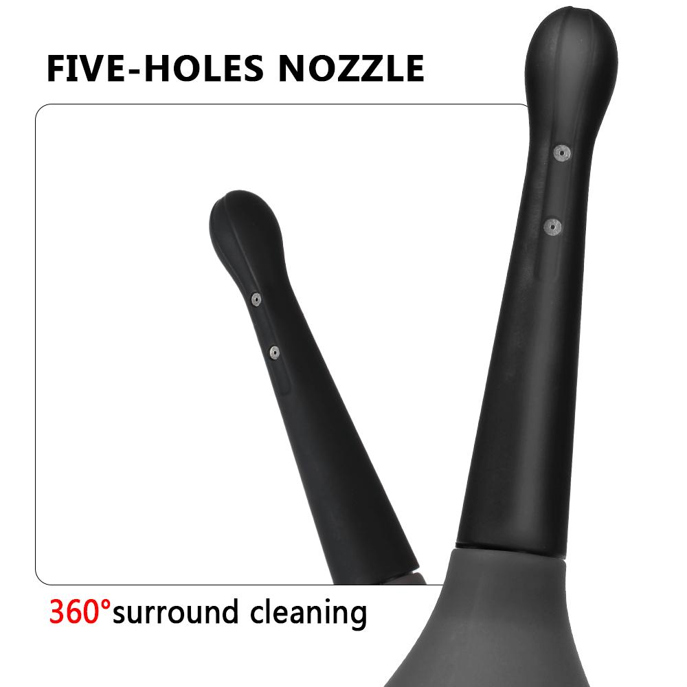 Контейнер для клизмы Инструмент для здоровья и гигиены Секс-игрушки для женщины/мужчины Дизайн с шариком Наконечник Насадка Заглушка Промывание толстой кишки Очиститель влагалища и ануса