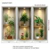 Waterproof Green Tree PVC Wall Sticker Self-Adhesive 2D 3D Plant Decal for Bathroom Kitchen Home Wall Decoration