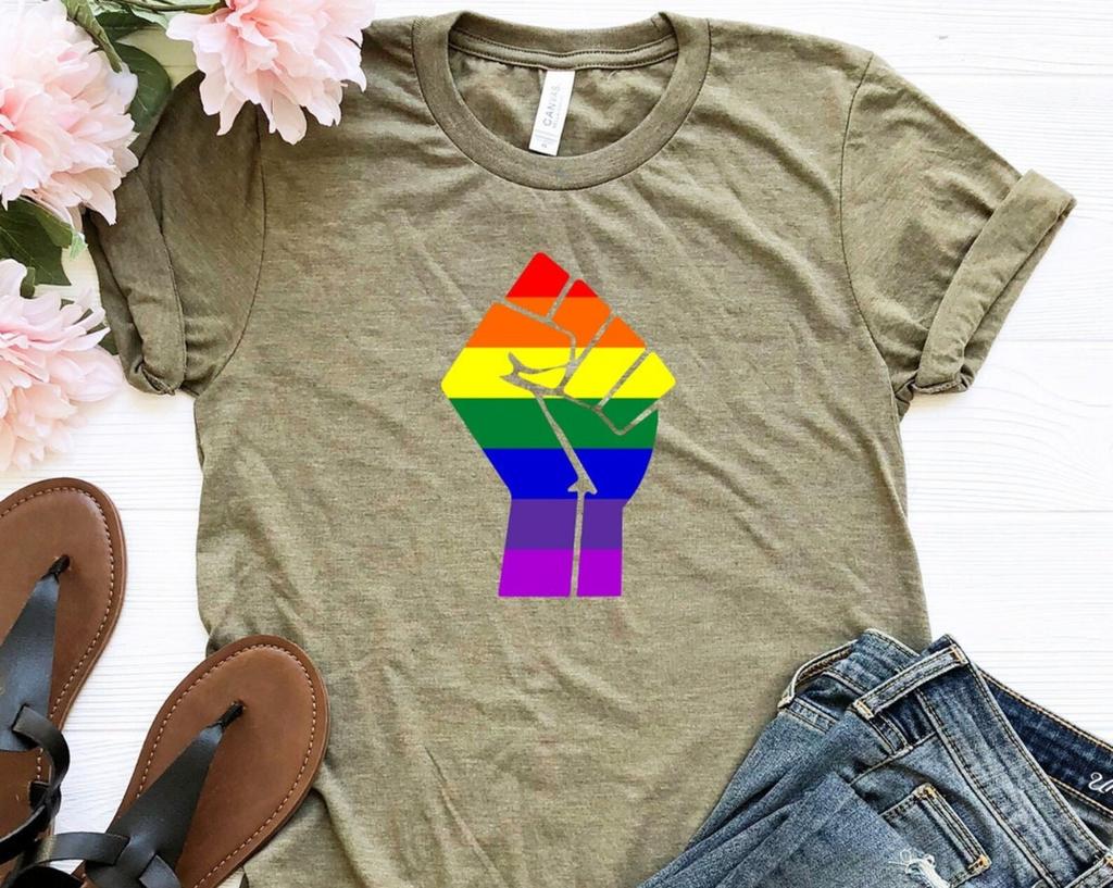 Rainbow Fist Shirt, Gay Fist Pride Hand T-Shirt, Pride Symbol Shirt, Gay Pride Shirt, LGBT Shirt, Lgbtq Shirt, LGBT Fist Tee, Pride LGBT Tee