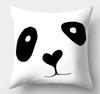Черно-белая геометрическая подушка Декоративные подушки Полиэстер Декоративная наволочка 45*45 Скандинавский стиль Домашний декор Подушка
