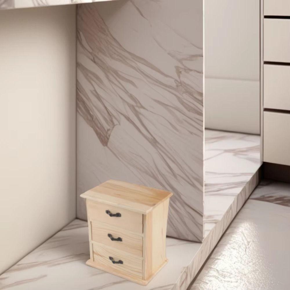 3-Layers Wooden Jewelry Storage Holder Mini Desk Sundries Box Hair Accessories