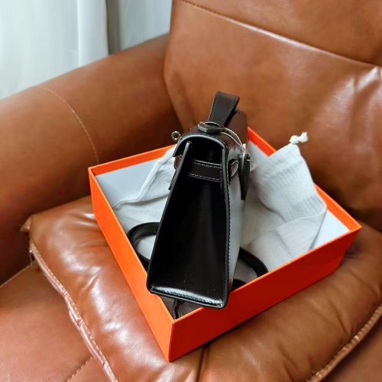 Вечерняя сумка Мини сумка Kelli сумка нового поколения 22 принт ладони swift коровья кожа черная BOX серебряная пряжка сумка-клатч на плечо