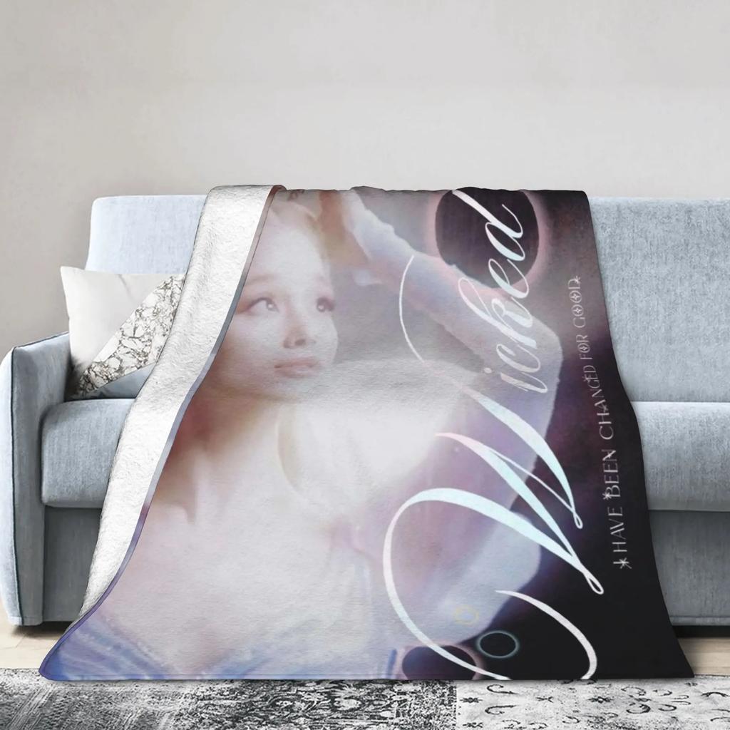 Wicked Elphaba Soft Plush Throw Blanket for Kids and Adults Flannel Couch Bed Sofa Cover with Graphic Design