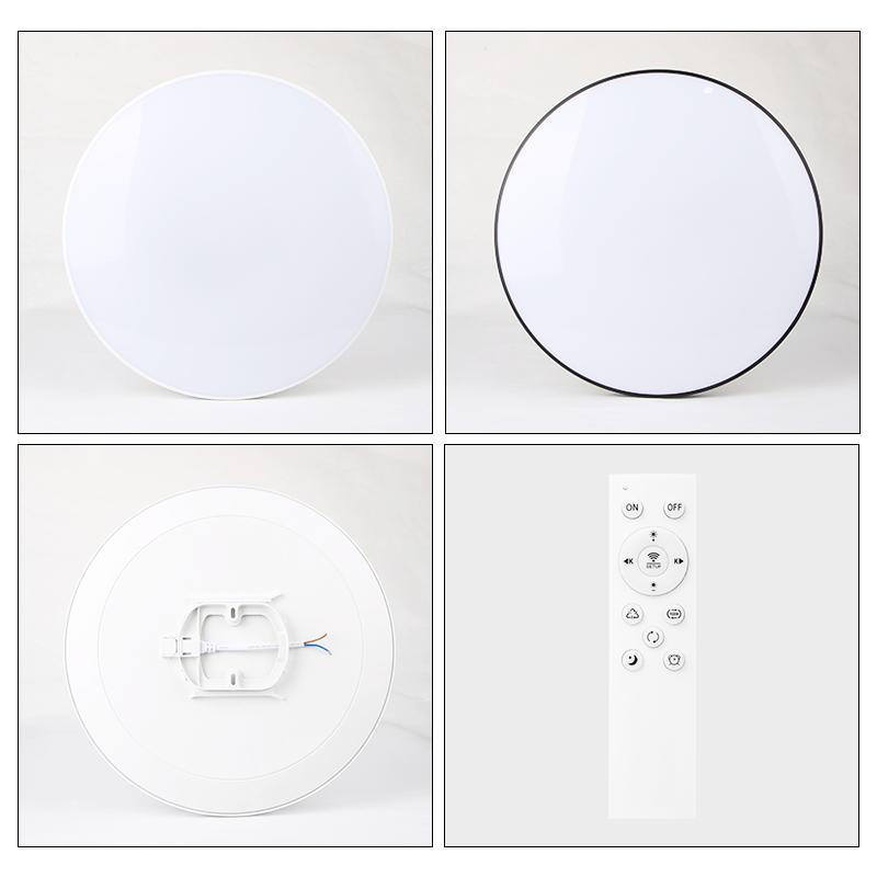 Smart Bluetooth RGBCW 24W Round Tri-proof LED Ceiling Light Ultra Thin Dimmable Panel Lamp APP Remote Control for Home Indoor
