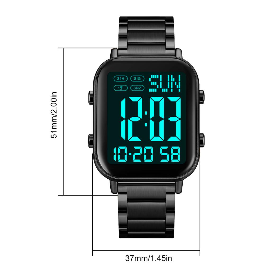 SKMEI Digital Watch for Men Women 30M Waterproof Wrist Watches with Backlight 1/100 Second