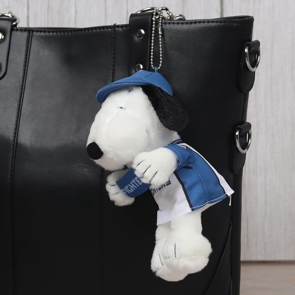 Плюшевый ремешок Yoshitoku Snoopy 18 см Официальный лицензионный продукт Hokkaido Nippon-Ham Fighters Розовый цвет
