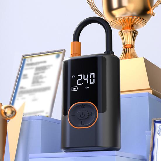 Tire Inflator Portable Air Compressor 150PSI 4000mAh Battery Smart One-Click Pump for Car Motorcycle Bicycle Pressure Gauge LED Light