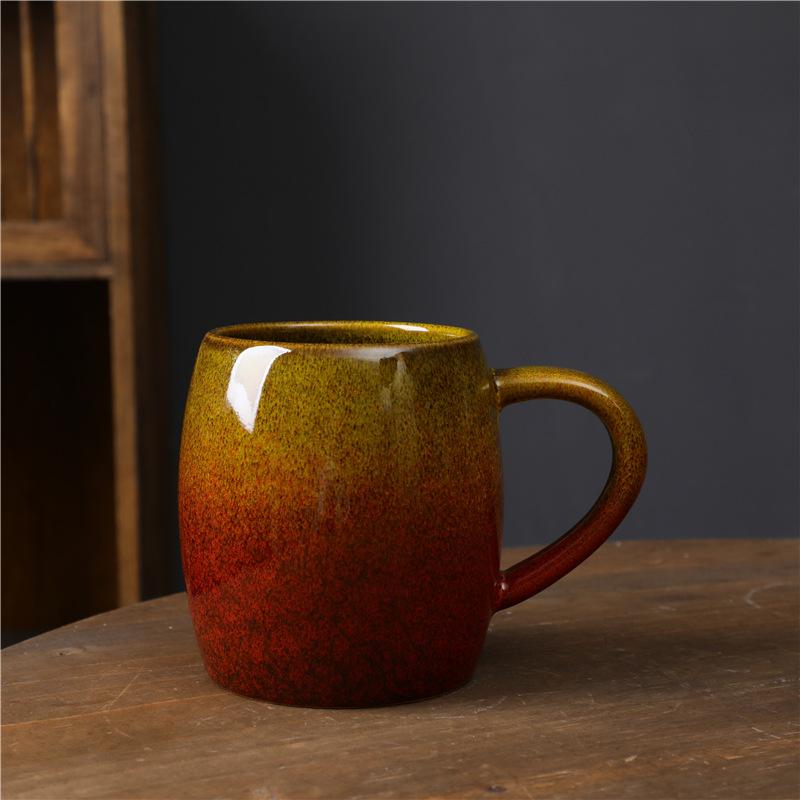 Kiln-Changed Ceramic Cup Large Capacity Cup Office Gift Water Cup Household Retro Coffee Cup