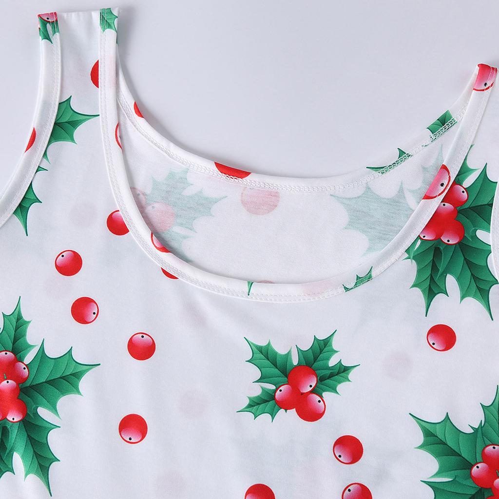 Женские повседневные платья-майки без рукавов с круглым вырезом, летнее платье с принтом для пляжа