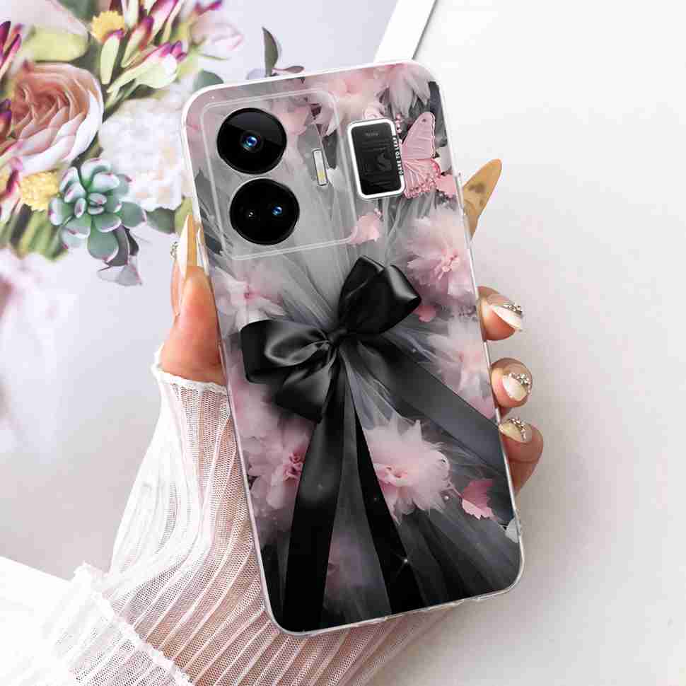 Чехол для Realme GT Neo5 RMX3706 Модный силиконовый чехол с рисунком цветов Для Oppo Realme GTNeo5 GTNeo 5 Чехлы для телефона