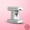 Hot Original 925 Silver Letter CZ Zircon A To Z 26 Letter Charms Beads Fit MULA Charms Bracelet Silver 925 Jewelry