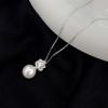 Light Luxury Diamond Flower Pearl Series Set Earrings for Women Simple and Exquisite Temperament Clavicle Chain