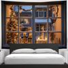 Рождественское украшение гобелен занавеска подвесная ткань для дома гостиная спальня комната настенное украшение