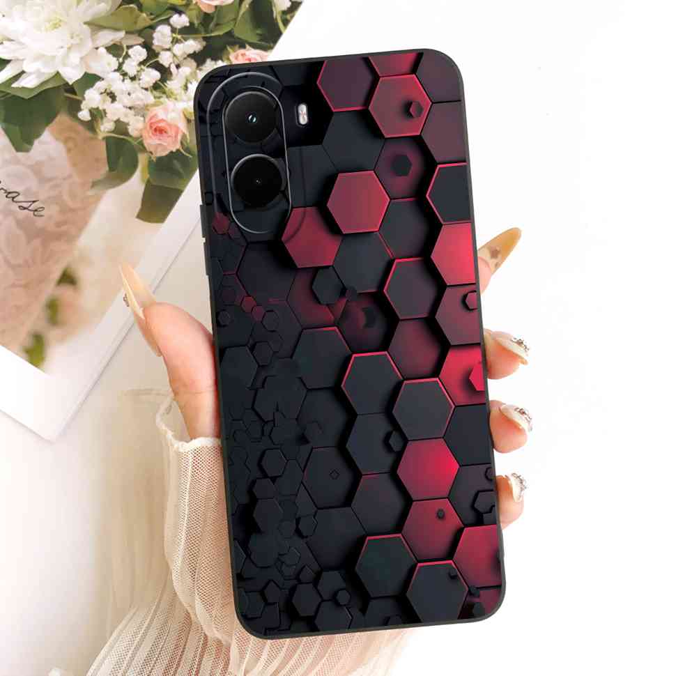 Silicone Case For Xiaomi Poco M7 4G Case Cute Cat Flowers Soft Slim Phone Cases For Xiaomi Poco M7 PocoM7 4G Cover Bumper