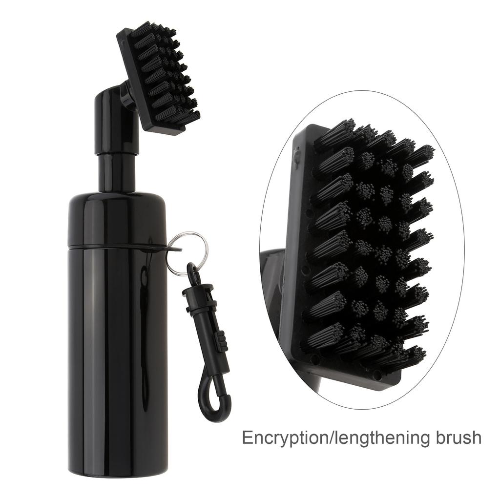Portable Pole Putter Groove Cleaning Brush for  Outdoor Exercise with Squeeze Bottle, Press Type Club Cleaner Brush