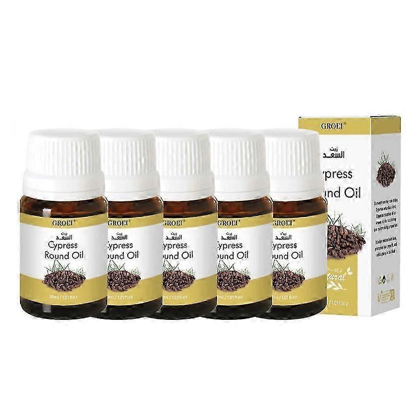 1-5x Cypress Round Oil for Hair Removal, Reduces Unwanted Hair Growth,Reducing Body Hair Growth 30ml
