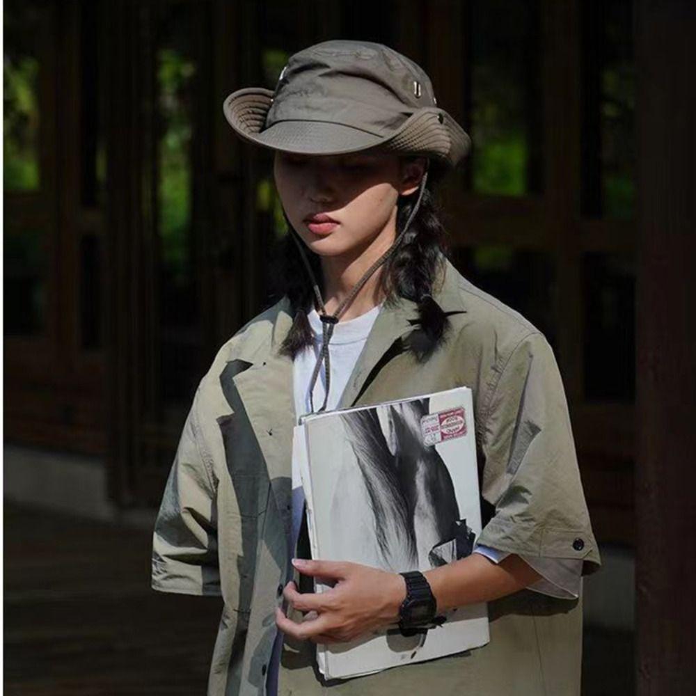 Big Brim Summer Bucket Hat Sun Protection Sun Hat Outdoor Unisex Panama Hat