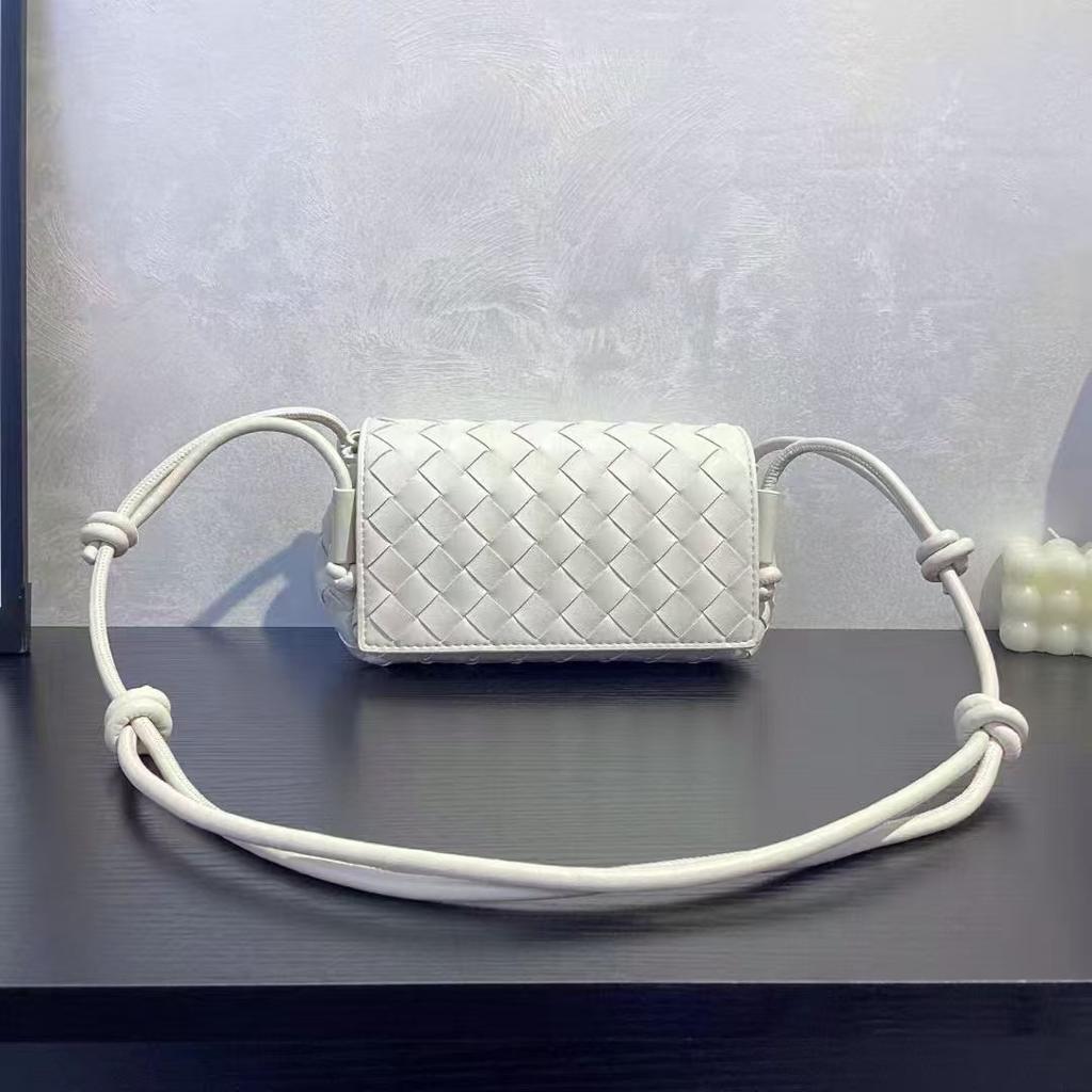 Mobile phone bag female messenger mini square bag woven bag light luxury niche design high-end box bag