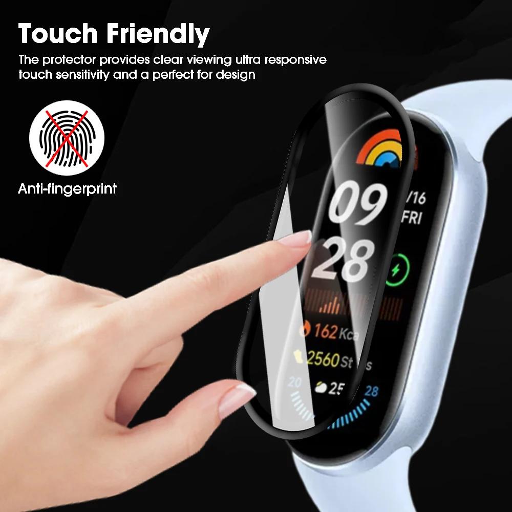 9D изогнутая полная антицарапающая прозрачная мягкая пленка для Xiaomi Mi Band 9 Active
