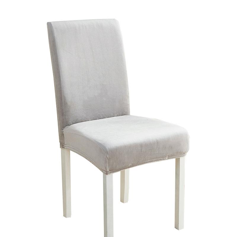 Чехол на стул из бархата Silver Fox, эластичный, однотонный, цельный, для офиса, отеля, ресторана, домашнего офиса