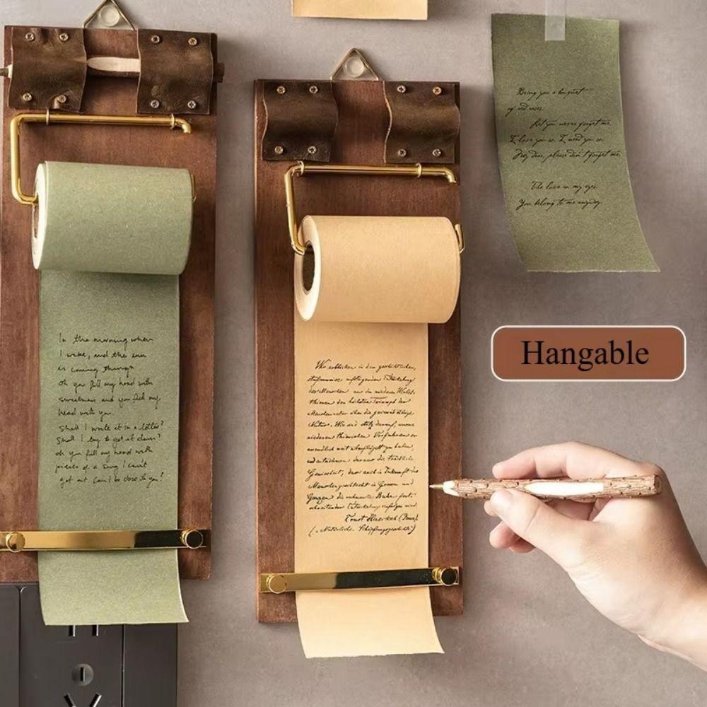 Hangable Vintage Sticky Notes Tear-Off Note Splint Message Pad Wooden Memo Clipboards Wall Decor