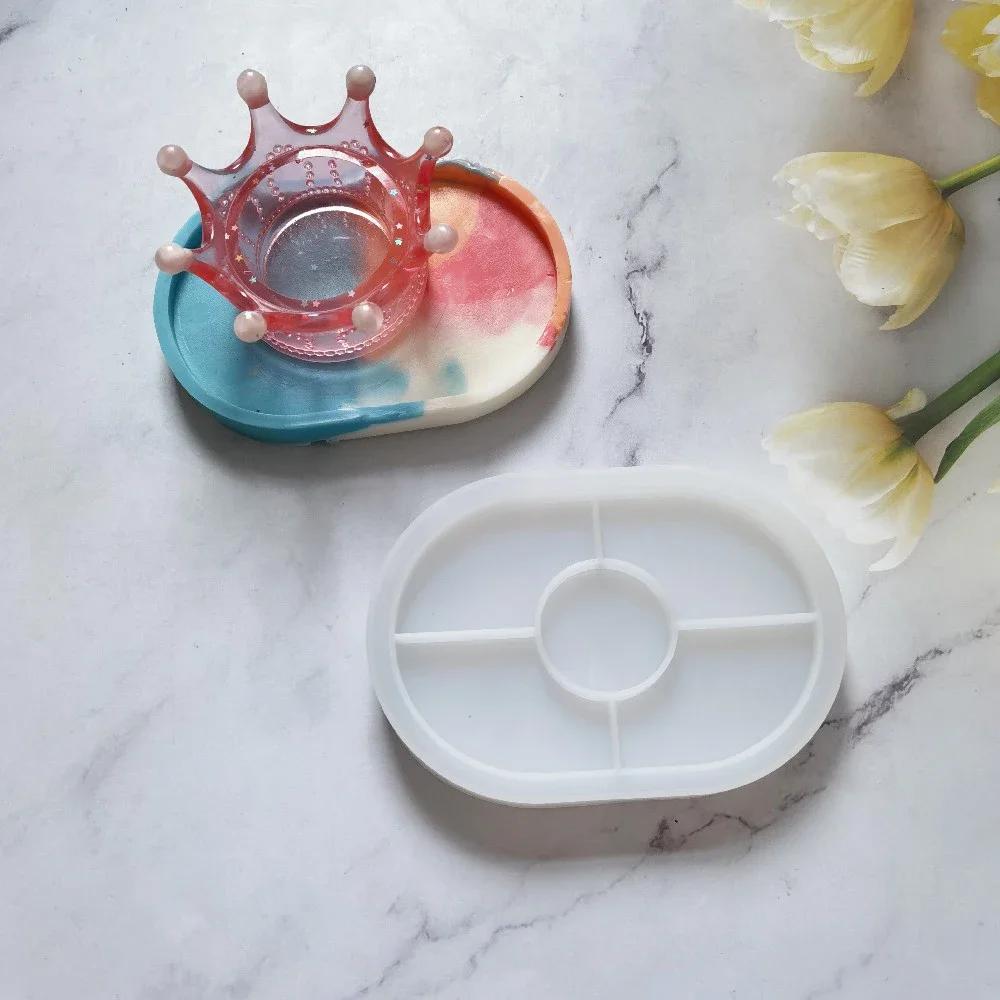 Овальная подставка под стакан из эпоксидной смолы, силиконовые формы, инструменты для форм, подносы для хранения, производство, самодельные поделки, настольные украшения, гончарное искусство, горшки