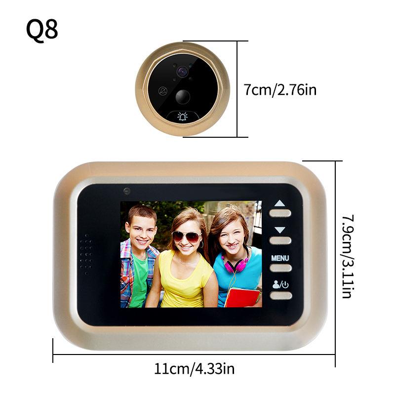 2,4-дюймовый экран, 2,0-мегапиксельная камера безопасности, не беспокоит глазок, поддержка TF-карты 32G