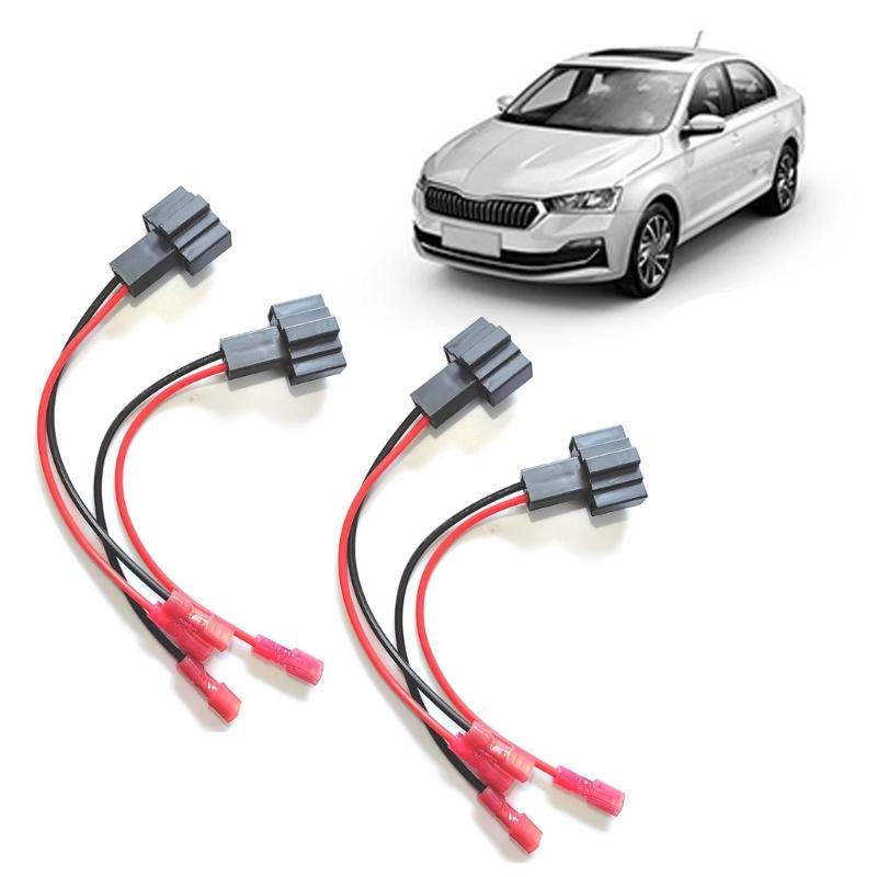 4Pack Speaker Cable Adaptor Plug Connectors Replacement Wire Harness Adapter Connector for Seat Exeo Leon Mk3